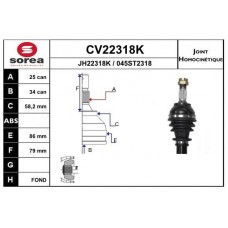 CV22318K EAI Шарнирный комплект, Привідний вал