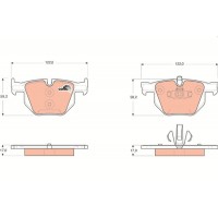 GDB1560 TRW Комплект гальмівних колодок дисковий гальм