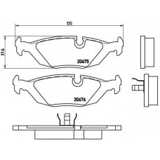 P 06 009 BREMBO Комплект гальмівних колодок дисковий гальм