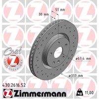 430.2616.52 ZIMMERMANN Гальмівний диск