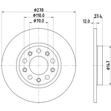 8DD 355 133-721 HELLA Гальмівний диск