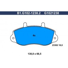 B1.G102-1238.2 GALFER Комплект гальмівних колодок дисковий гальм