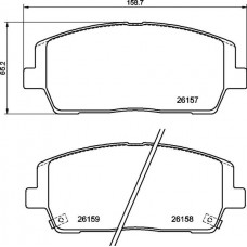 P 30 116 BREMBO Комплект гальмівних колодок дисковий гальм
