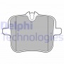LP3617 DELPHI КомплеК т гальмівних колодок, дискове гальмо
