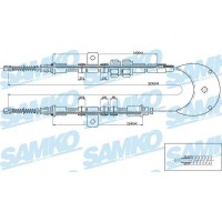 C0241B SAMKO Тросик, cтояночный тормоз