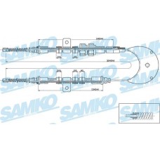 C0241B SAMKO Тросик, cтояночный тормоз