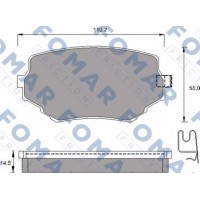 FO 792881 FOMAR Friction Комплект гальмівних колодок дисковий гальм