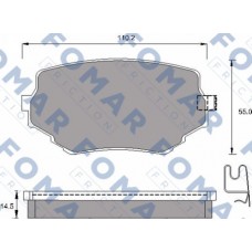 FO 792881 FOMAR Friction Комплект гальмівних колодок дисковий гальм