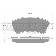 TX 14-64 TOMEX Brakes Комплект гальмівних колодок дисковий гальм