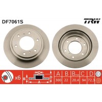 DF7061S TRW Гальмівний диск