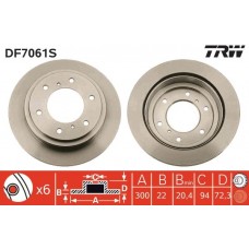 DF7061S TRW Гальмівний диск