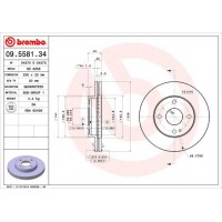 09.5581.34 BREMBO Гальмівний диск