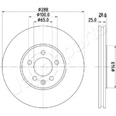 DI-0950 JAPANPARTS Гальмівний диск