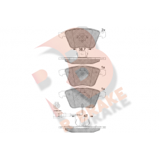 RB1653 R BRAKE Комплект гальмівних колодок дисковий гальм