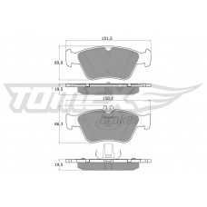 TX 11-47 TOMEX Brakes Комплект гальмівних колодок дисковий гальм