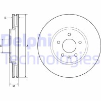 BG4672C DELPHI Гальмівний диск