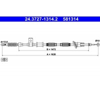 24.3727-1314.2 ATE Тросик, cтояночный тормоз