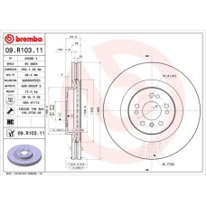 09.R103.11 BREMBO Гальмівний диск