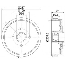 MBD289 MINTEX Гальмівний барабан