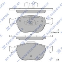 SP1623 Hi-Q Комплект гальмівних колодок дисковий гальм