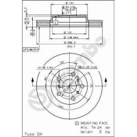 09.5712.10 BREMBO Гальмівний диск