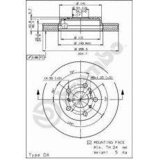 09.5712.10 BREMBO Гальмівний диск