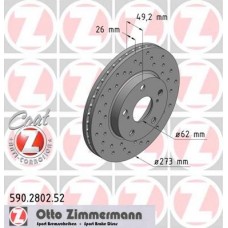 590.2802.52 ZIMMERMANN Гальмівний диск