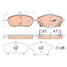 GDB3598 TRW Комплект гальмівних колодок дисковий гальм