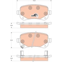 GDB4176 TRW Комплект гальмівних колодок дисковий гальм