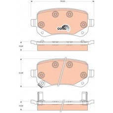GDB4176 TRW Комплект гальмівних колодок дисковий гальм