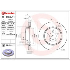 09.C004.11 BREMBO Гальмівний диск