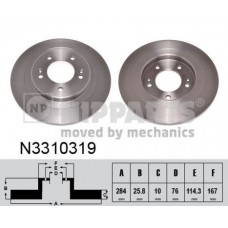 N3310319 NIPPARTS Гальмівний диск