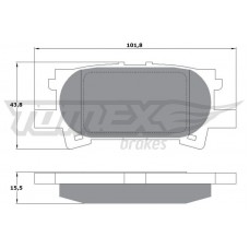 TX 17-64 TOMEX Brakes Комплект гальмівних колодок дисковий гальм