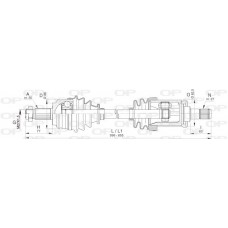 DRS6395.00 OPEN PARTS Привідний вал