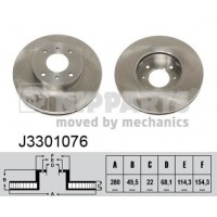 J3301076 NIPPARTS Гальмівний диск