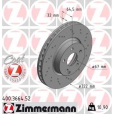 400.3664.52 ZIMMERMANN Гальмівний диск