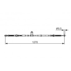 1 987 482 898 BOSCH Тросик, cтояночный тормоз
