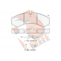 RB1126-204 R BRAKE Комплект гальмівних колодок дисковий гальм