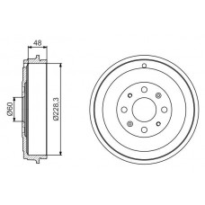 0 986 477 208 BOSCH Гальмівний барабан