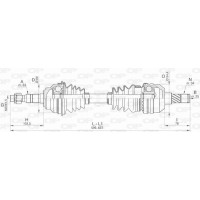 DRS6446.00 OPEN PARTS Привідний вал