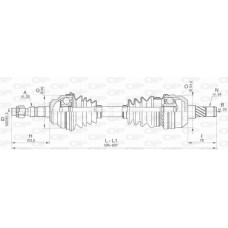 DRS6446.00 OPEN PARTS Привідний вал