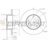 CD5195S BREMSI Гальмівний диск