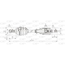 DRS6040.00 OPEN PARTS Привідний вал