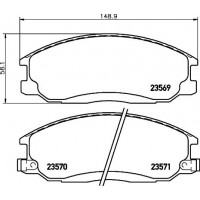 8DB 355 027-691 HELLA PAGID Комплект гальмівних колодок дисковий гальм
