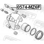 0574-MZ6F FEBEST Напрямний болт корпус скоби гальма