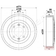 TA-0600C JAPANPARTS Гальмівний барабан