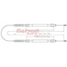 10.4731 METZGER Тросик, cтояночный тормоз