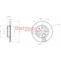 6110544 METZGER Гальмівний диск