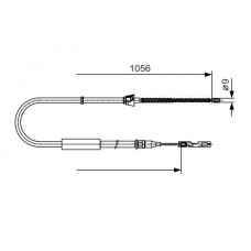 1 987 482 125 BOSCH Тросик, cтояночный тормоз