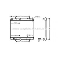 PEA2237 AVA QUALITY COOLING Радіатор охолодження двигуна